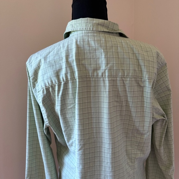 **L.L. BEAN* Green Plaid Long Sleeve Button Down Shirt Size Large - Picture 3 of 7